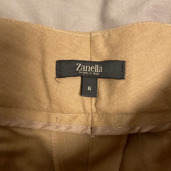 Zanella Straight Leg Dress Pants Flat Front Beige - Picture 5 of 8